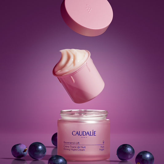 CAUDALIE naktinis veido kremas suglebusiai odai RESVERATROL-LIFT FIRMING NIGHT CREAM, 50 ml – papildymas
