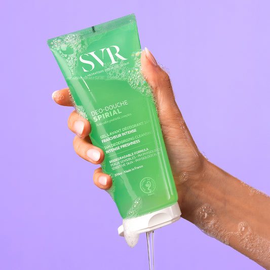 SVR kūno prausiklis su probiotikais jautriai odai SPIRIAL DEO-DOUCHE, 200 ml