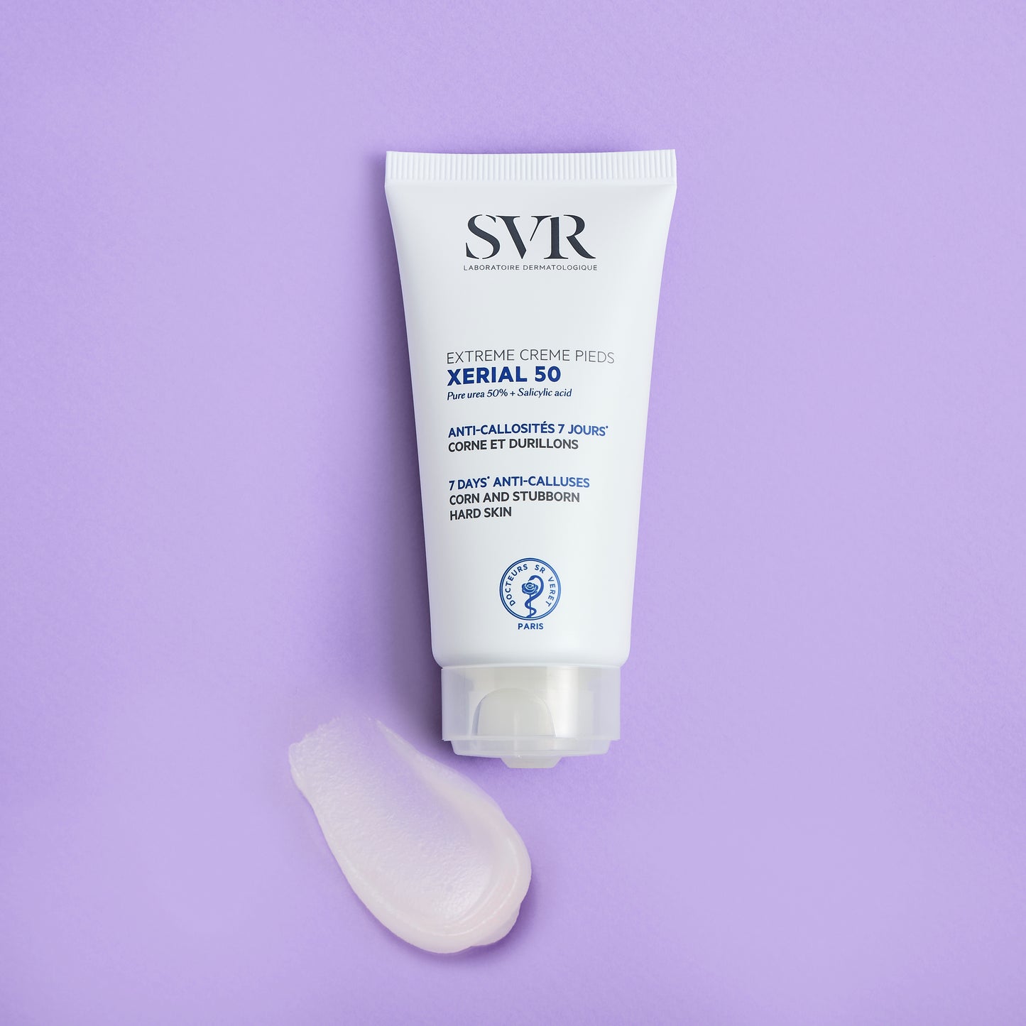 SVR kojų kremas su šlapalu itin kietų pėdų su nuospaudomis priežiūrai XERIAL 50 EXTREME CREME PIEDS, 50 ml