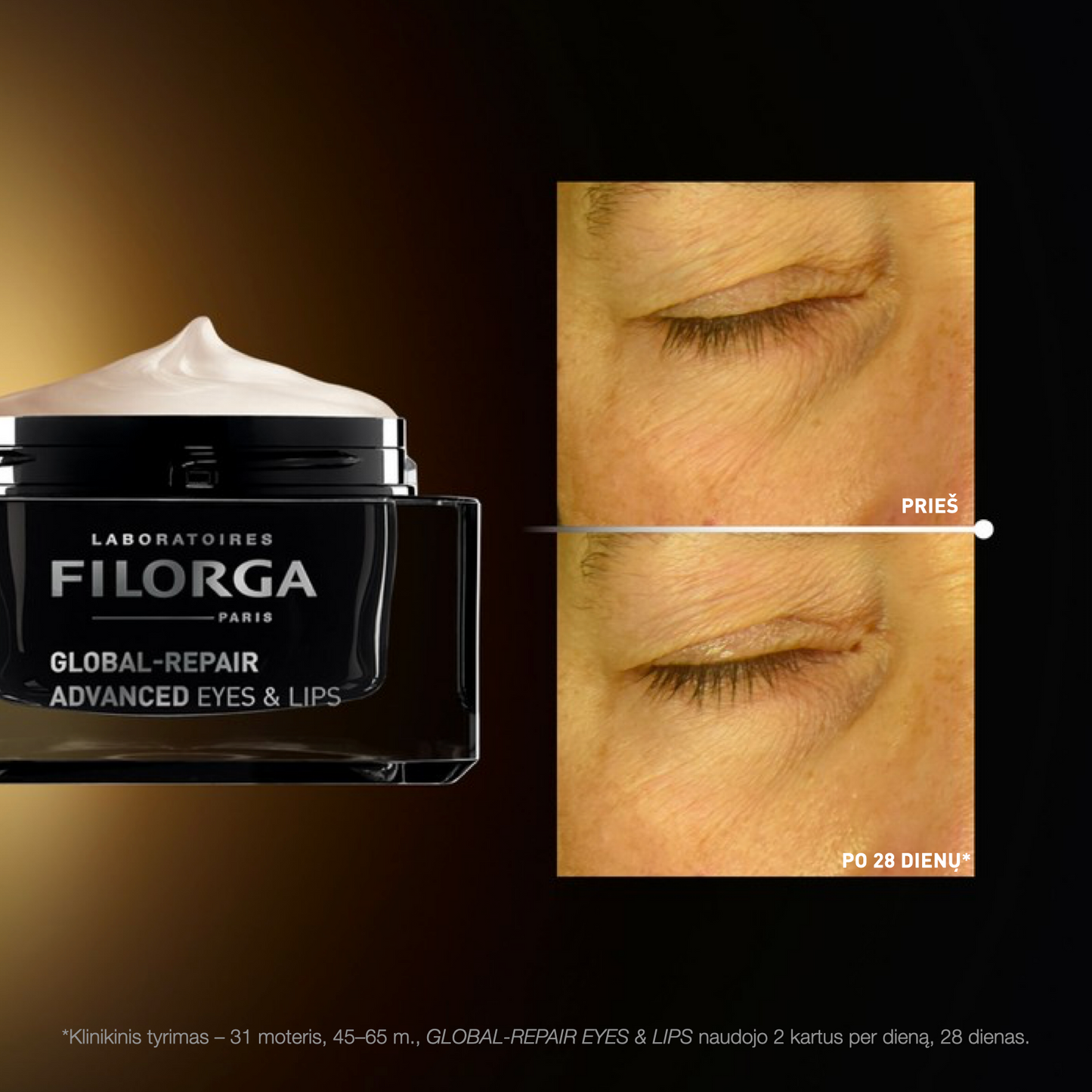 FILORGA akių kontūro kremas GLOBAL-REPAIR ADVANCED EYES & LIPS, 15 ml