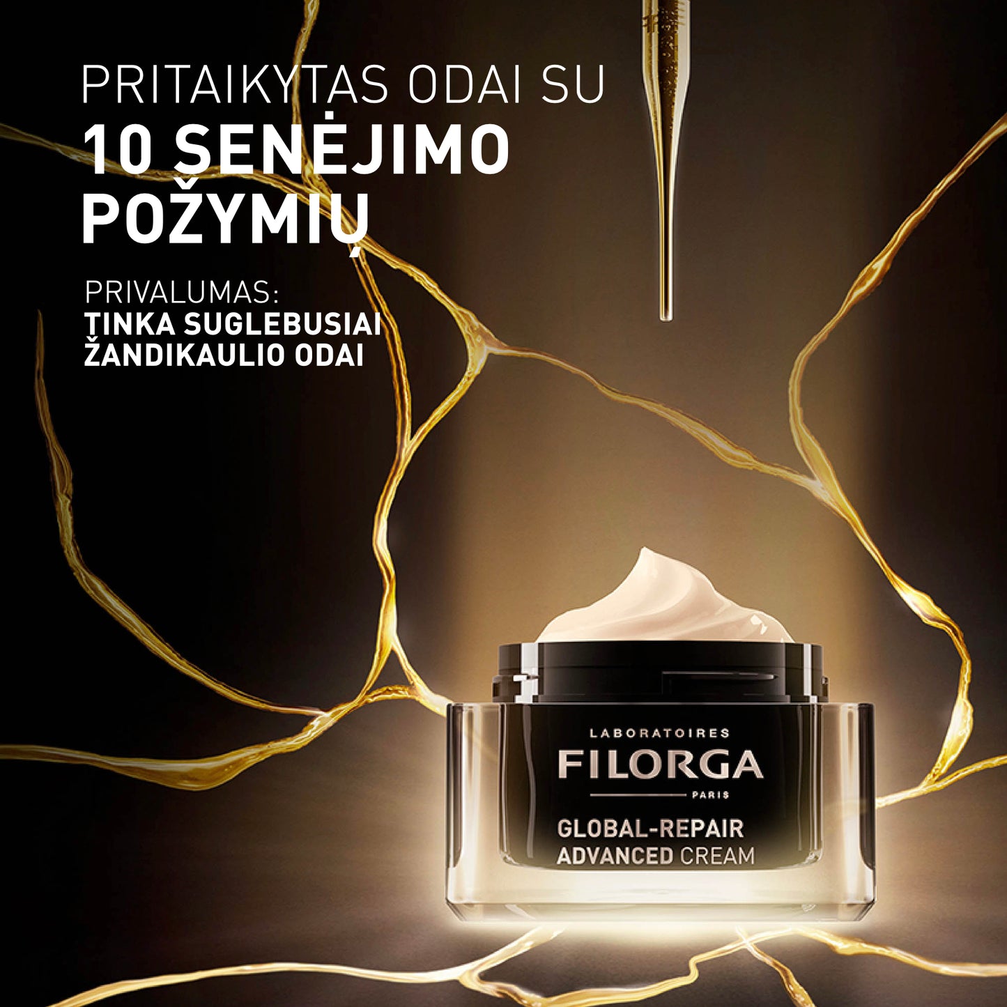 FILORGA veido kremas brandžiai odai su 10 senėjimo požymių GLOBAL-REPAIR ADVANCED CREAM, 50 ml