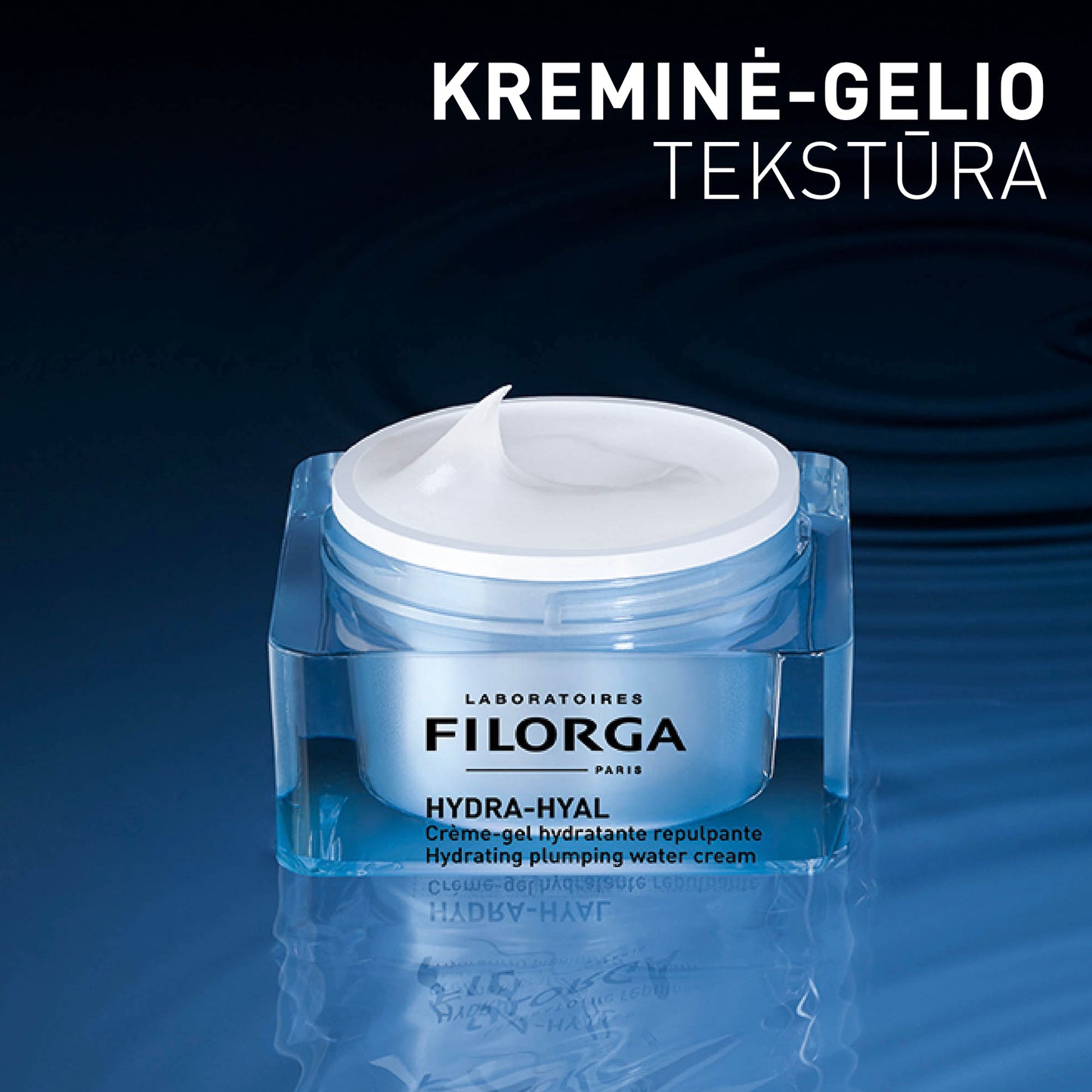 FILORGA drėkinamasis veido kremas brandžiai, dehidratuotai riebiai-mišriai odai HYDRA-HYAL GEL-CRÉME, 50 ml