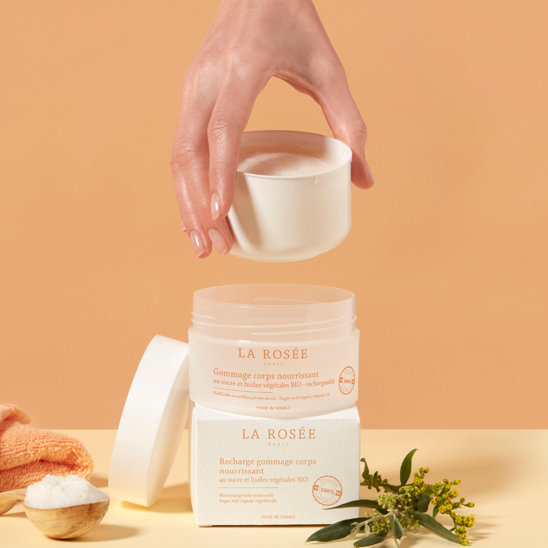 LA ROSÉE kūno šveitiklis sausai odai NOURISHING BODY SCRUB REFILL, 200 g - papildymas
