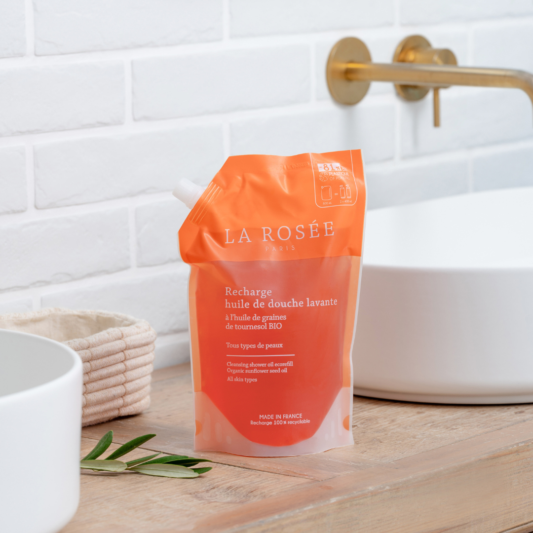 LA ROSÉE aliejinis kūno prausiklis CLEANSING SHOWER OIL REFILL, 800 ml - papildymas