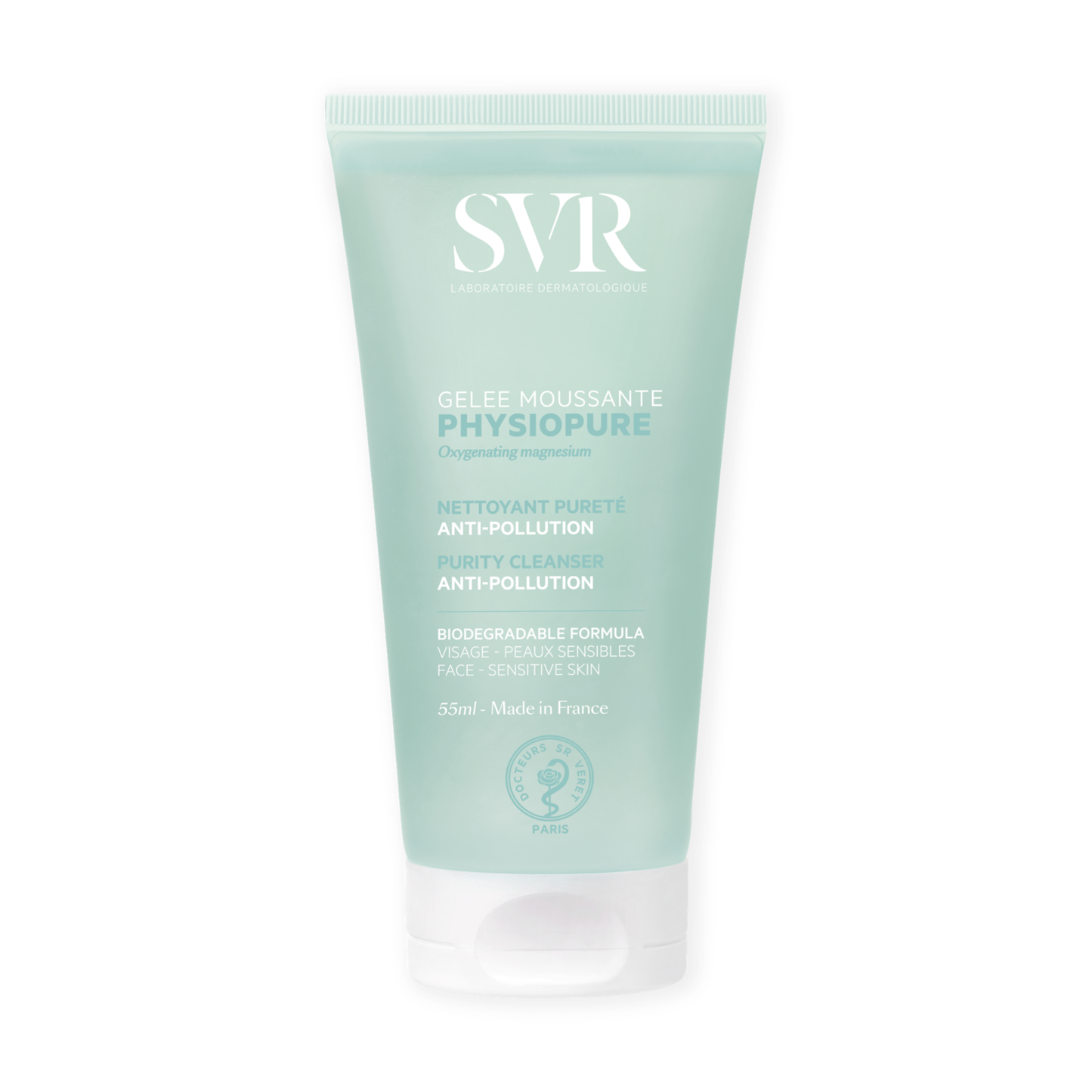 SVR gelinis veido prausiklis jautriai, pavargusiai odai PHYSIOPURE, 55 ml