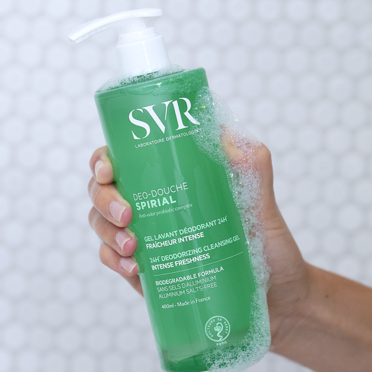 SVR kūno prausiklis su probiotikais jautriai odai SPIRIAL DEO-DOUCHE, 400 ml