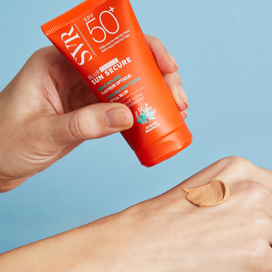 SVR veido kremas nuo saulės su atspalviu SUN SECURE BLUR TEINTE, SPF 50+