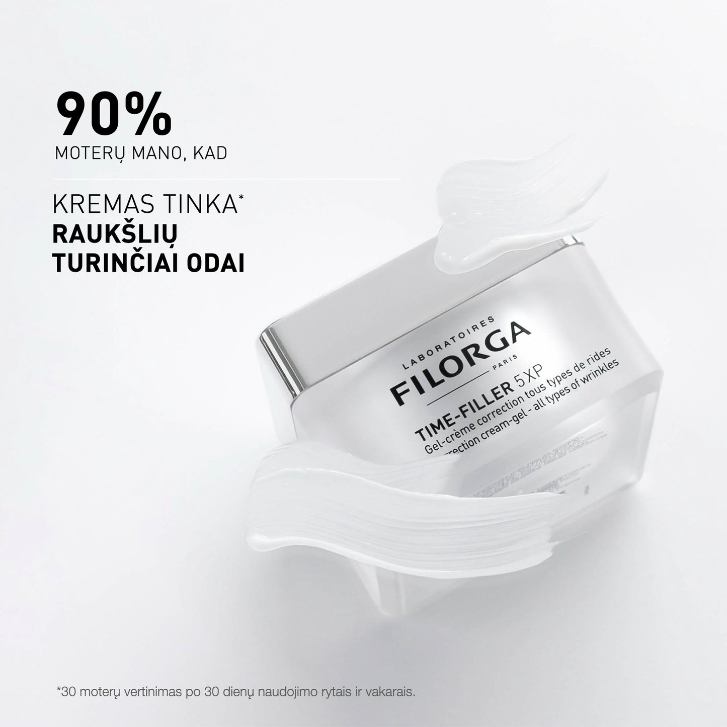 FILORGA veido kremas brandžiai, riebiai-mišriai odai su ryškėjančiomis raukšlėmis TIME-FILLER 5XP GEL-CRÉME, 50 ml