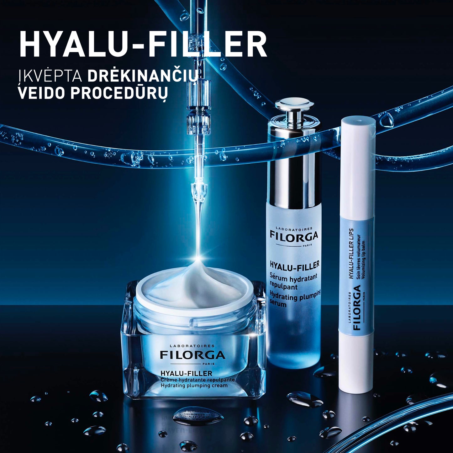 FILORGA drėkinamasis veido serumas brandžiai, dehidratuotai odai HYALU-FILLER SÉRUM, 30 ml