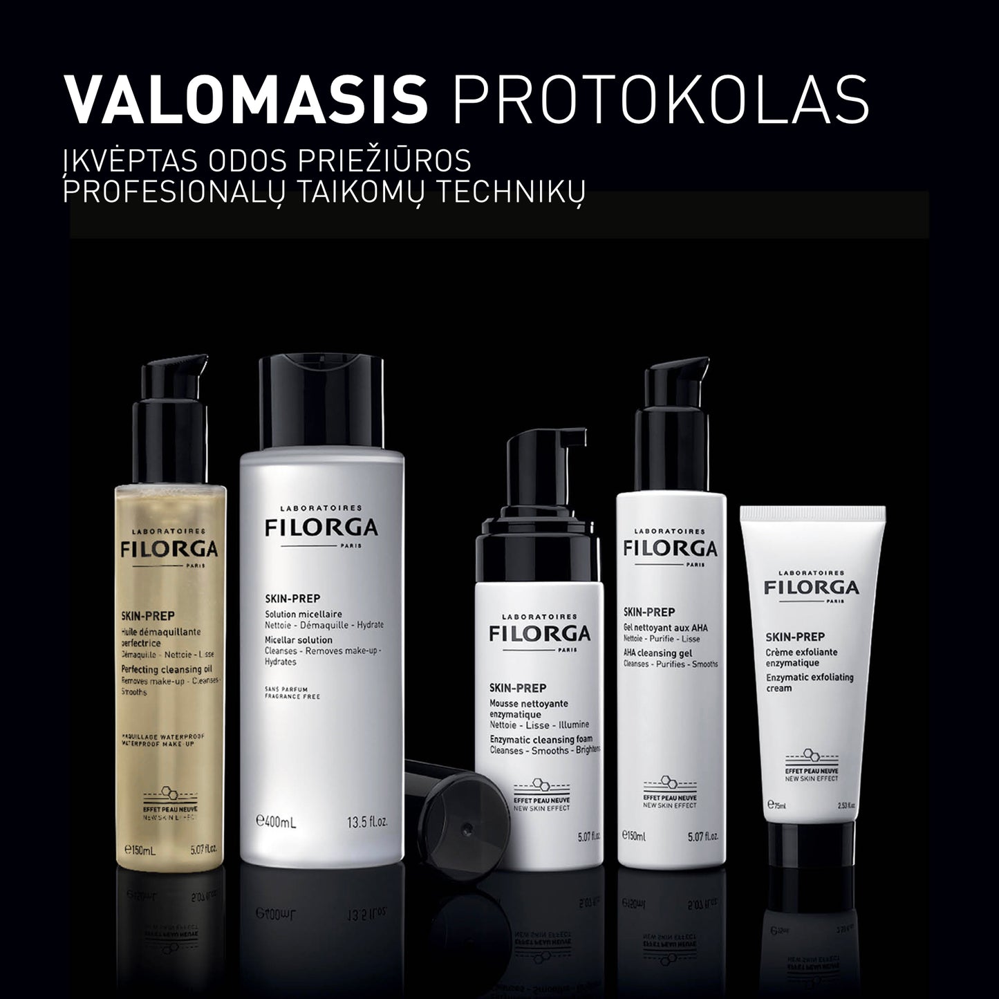 FILORGA veido prausiklis su AHA rūgštimis SKIN-PREP AHA CLEANSING GEL, 150 ml