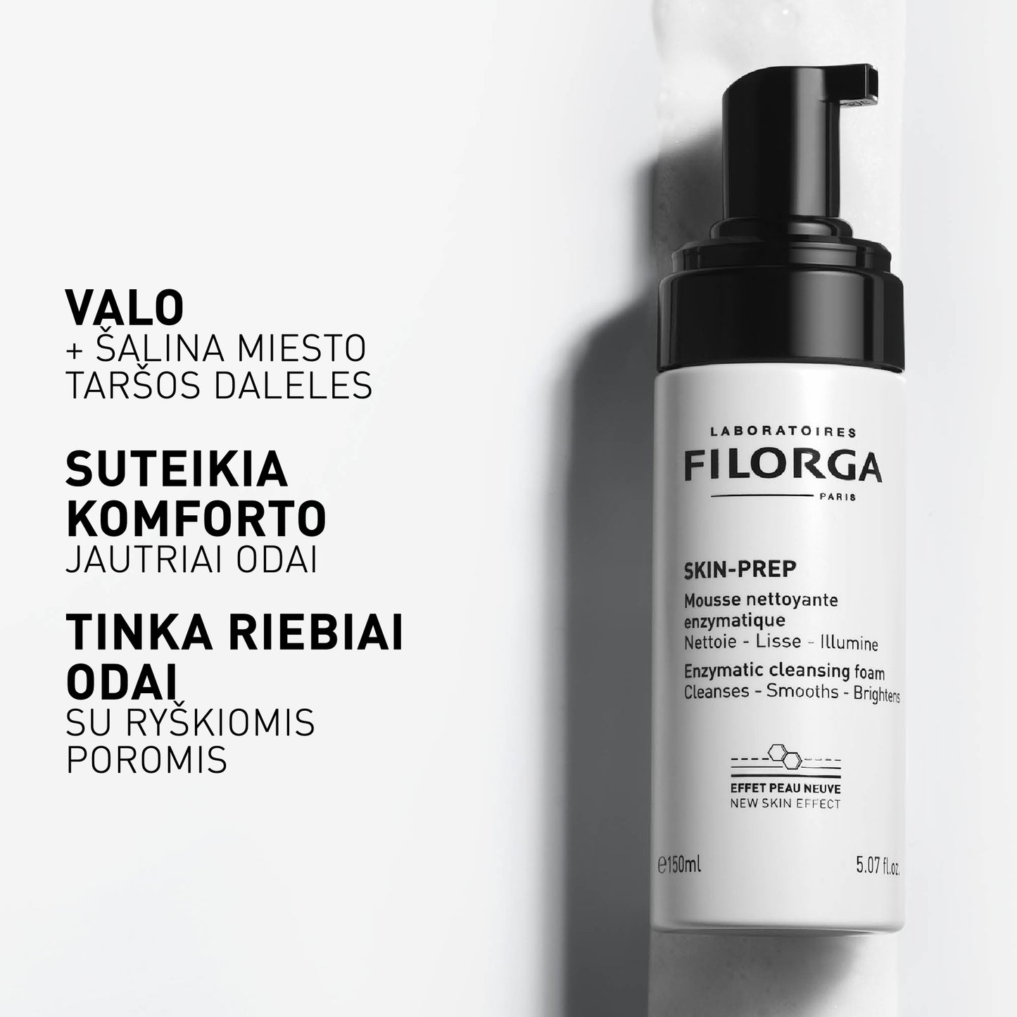 FILORGA veido putos visų tipų odai SKIN-PREP ENZYMATIC CLEANSING FOAM, 150 ml