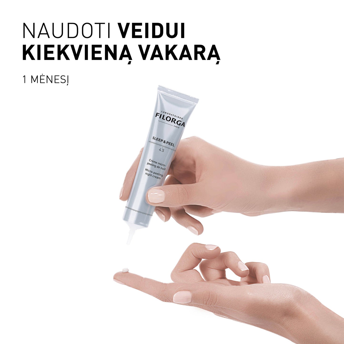 FILORGA naktinis veido kremas su šveičiamuoju poveikiu SLEEP & PEEL, 40 ml