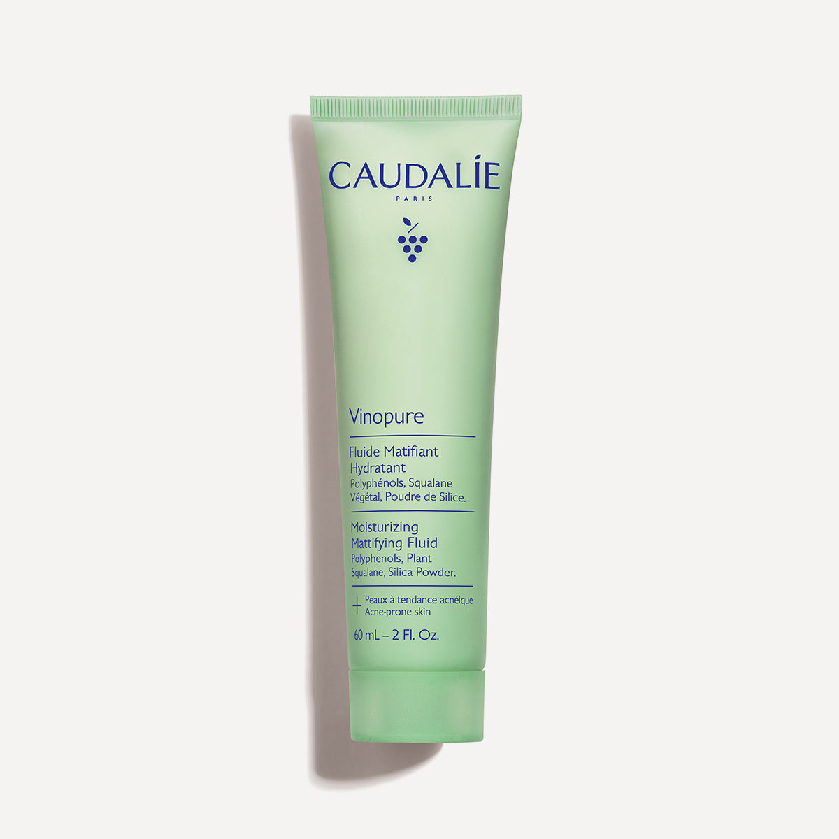 CAUDALIE veido kremas blizgėti linkusiai odai VINOPURE MOISTURIZING MATTIFYING FLUID, 60 ml