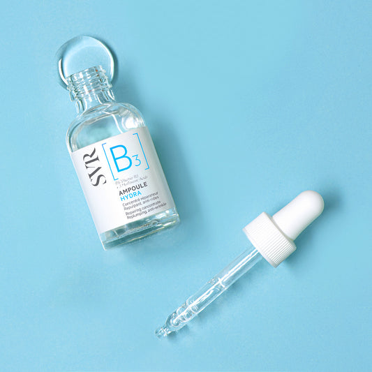 SVR veido serumas su hialuronu dehidratuotai, sudirgusiai odai [B3] AMPOULE HYDRA, 30 ml