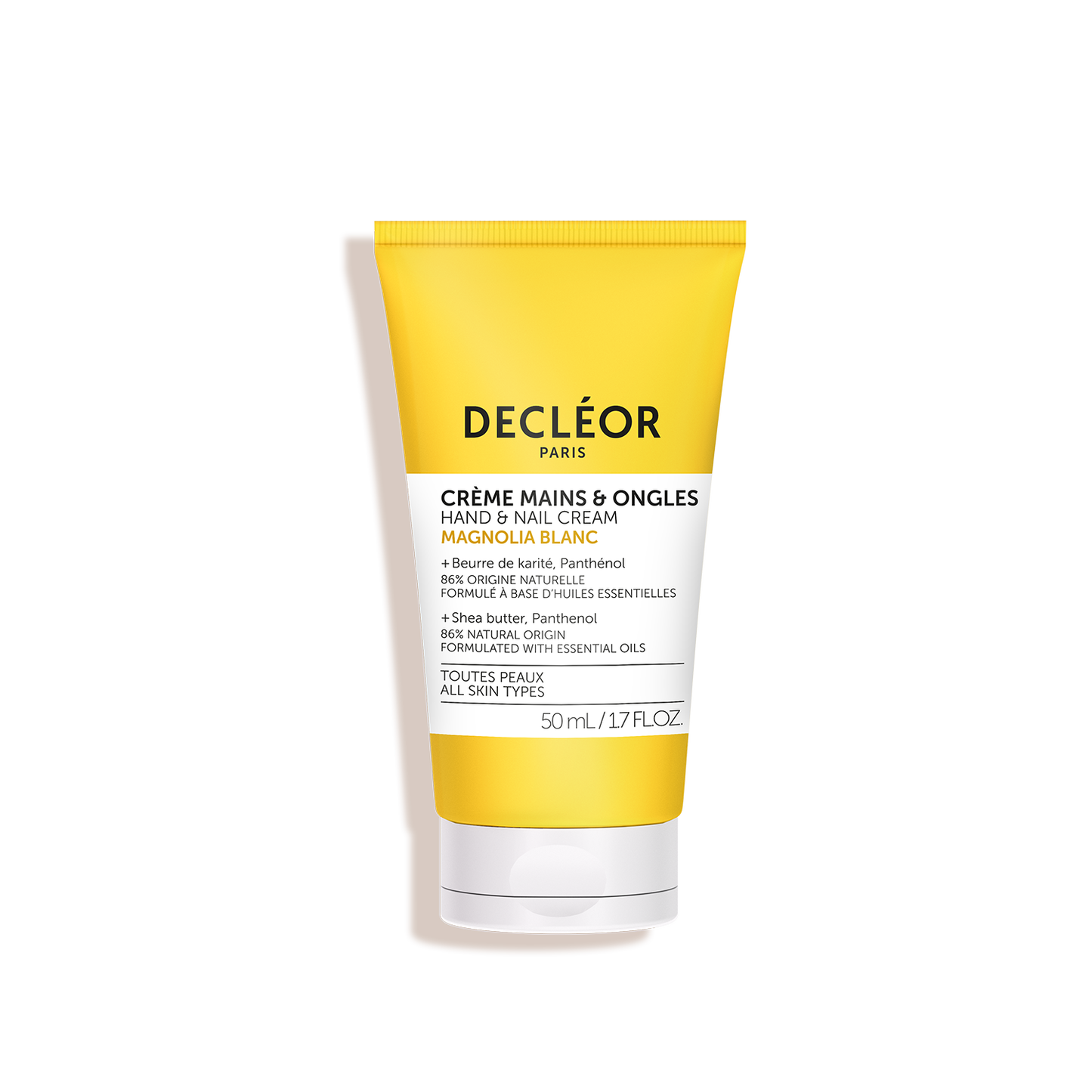 DECLÉOR rankų ir nagų odelių kremas HAND&NAIL CREAM WHITE MAGNOLIA, 50 ml