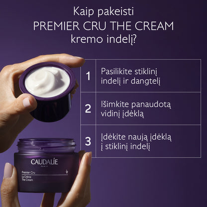 CAUDALIE veido kremas brandžiai, pigmentuotai odai PREMIER-CRU THE CREAM, 50 ml – papildymas