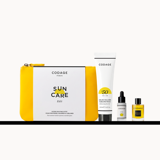 CODAGE vasarinis rinkinys su geltonos spalvos kosmetine SUMMER ON YOUR SKIN, 1 vnt.