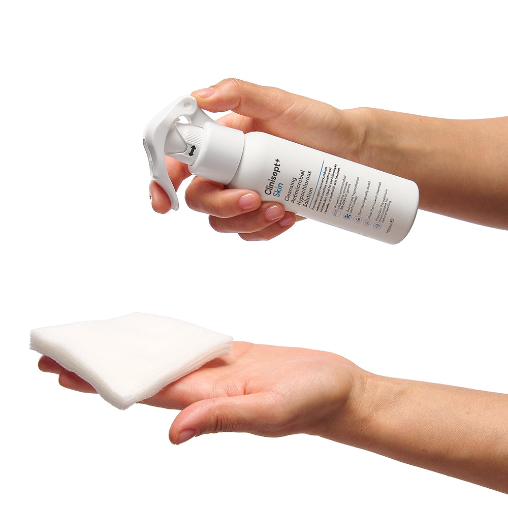 CLINISEPT+ SKIN hipochloro priemonė pažeistos odos higienai