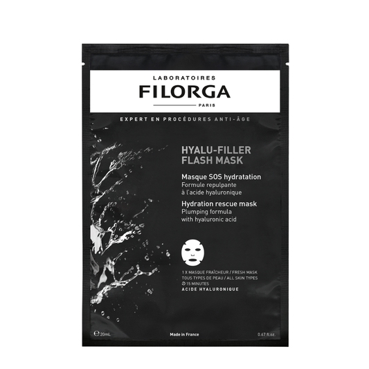 FILORGA lakštinė veido kaukė brandžiai, dehidratuotai odai HYALU-FILLER FLASH MASK, 1 vnt.