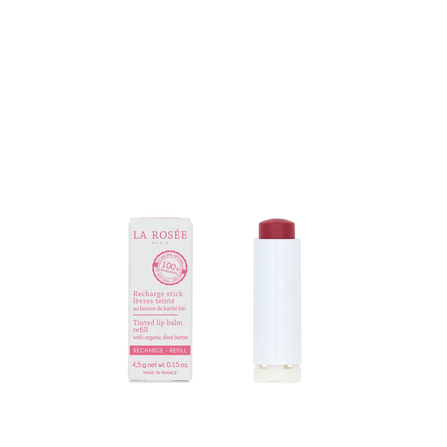LA ROSÉE lūpų balzamas su spalva NOURISHING REFILLABLE TINTED LIP BALM REFILL, 4,5 g - papildymas