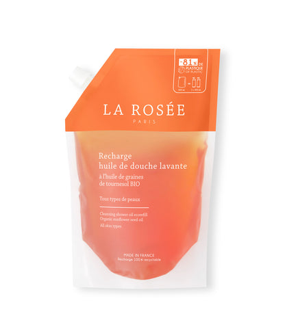 LA ROSÉE aliejinis kūno prausiklis CLEANSING SHOWER OIL REFILL, 800 ml - papildymas