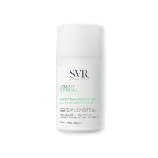 SVR antiperspirantas su probiotikais jautriai odai SPIRIAL ROLL-ON, 50 ml