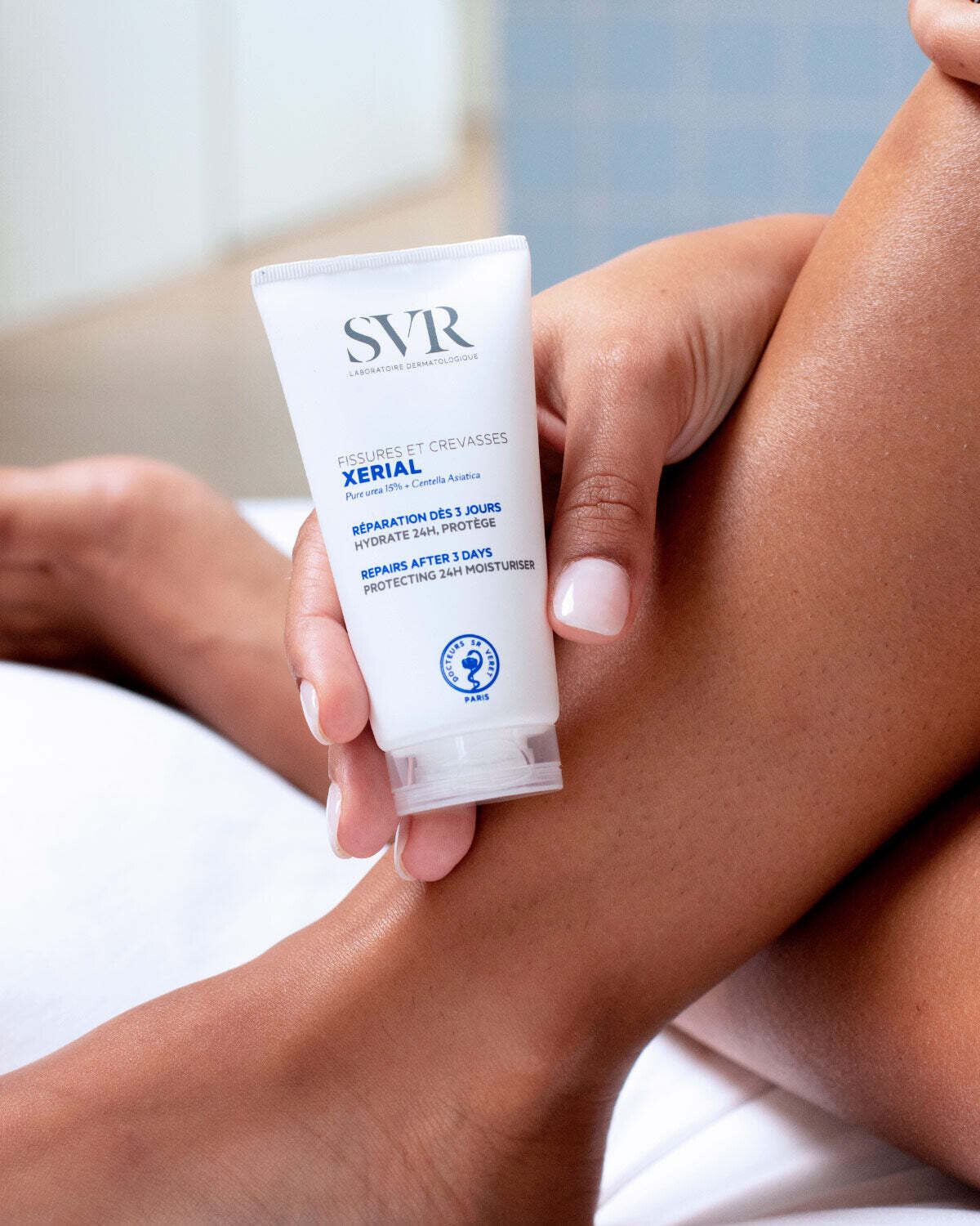 SVR kojų kremas su šlapalu itin sausoms, šiurkščioms pėdoms XERIAL FISSURES & CREVASSES, 50 ml,