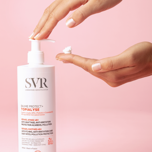 SVR kūno kremas sausai, niežėti linkusiai, atopiškai odai TOPIALYSE BAUME PROTECT+, 400 ml