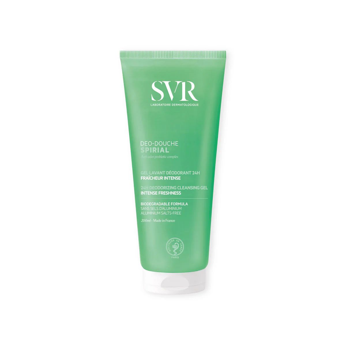 SVR kūno prausiklis su probiotikais jautriai odai SPIRIAL DEO-DOUCHE, 200 ml