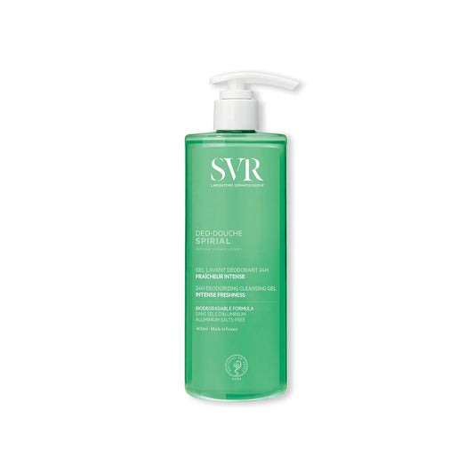 SVR kūno prausiklis su probiotikais jautriai odai SPIRIAL DEO-DOUCHE, 400 ml
