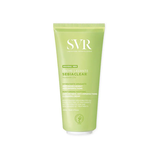 SVR veido prausiklis itin jautriai, nuo aknės gydomai odai SEBIACLEAR CREME LAVANTE, 200 ml
