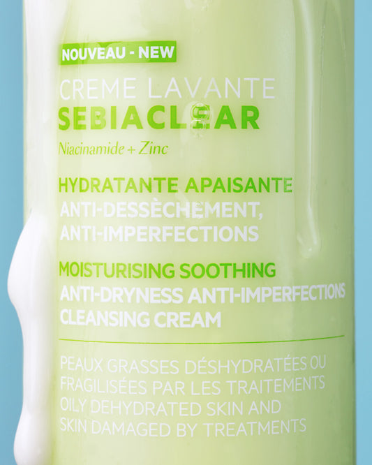 SVR veido prausiklis itin jautriai, nuo aknės gydomai odai SEBIACLEAR CREME LAVANTE, 200 ml