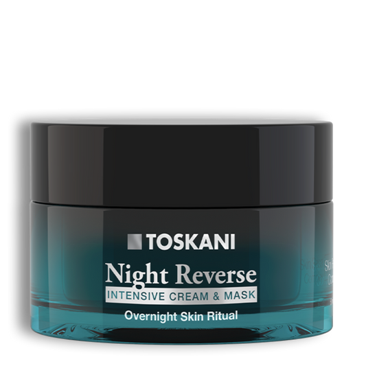 TOSKANI naktinis veido kremas-kaukė su kamieninėmis ląstelėmis NIGHT REVERSE INTENSIVE CREAM & MASK, 50 ml