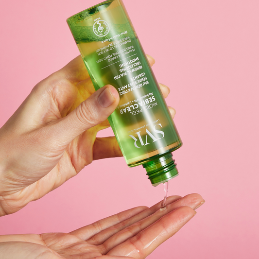 SVR šveičiamasis veido losjonas probleminei, į aknę linkusiai odai SEBIACLEAR MICRO-PEEL, 150 ml