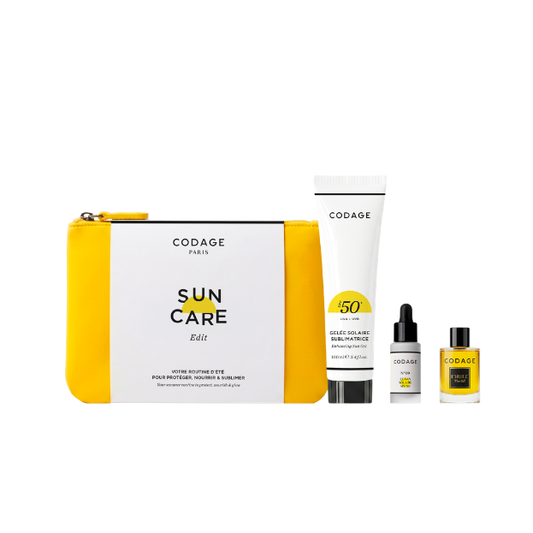 CODAGE vasarinis rinkinys su geltonos spalvos kosmetine SUMMER ON YOUR SKIN, 1 vnt.