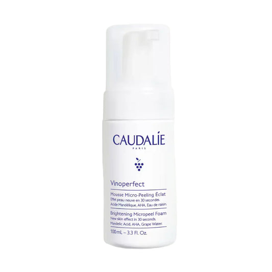 CAUDALIE šveičiamasis veido prausiklis pigmentuotai odai VINOPERFECT MICROPEEL FOAM, 100 ml