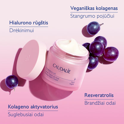 CAUDALIE naktinis veido kremas suglebusiai odai RESVERATROL-LIFT FIRMING NIGHT CREAM, 50 ml