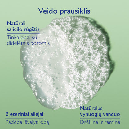 CAUDALIE veido prausiklis riebiai odai VINOPURE PURIFYING GEL CLEANSER, 150 ml