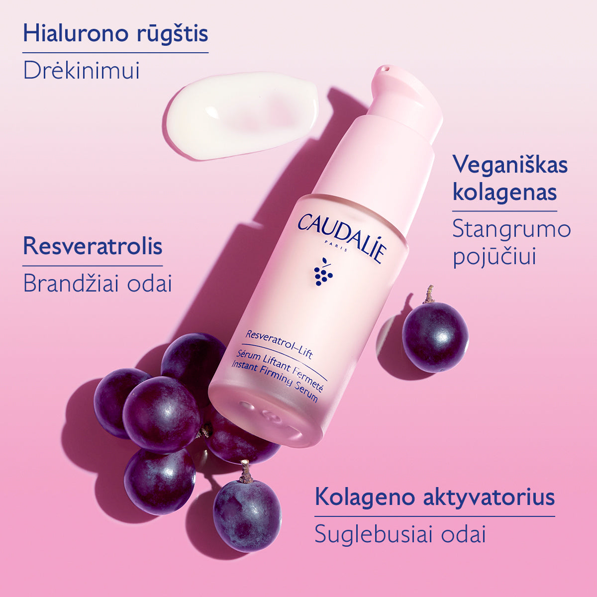 CAUDALIE veido serumas suglebusiai odai RESVERATROL-LIFT INSTANT FIRMING SERUM, 30 ml