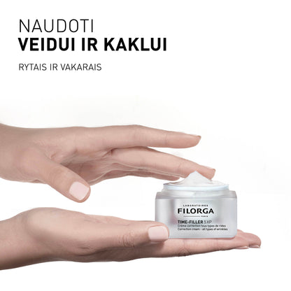 FILORGA veido kremas brandžiai, riebiai-mišriai odai su ryškėjančiomis raukšlėmis TIME-FILLER 5XP GEL-CRÉME, 50 ml