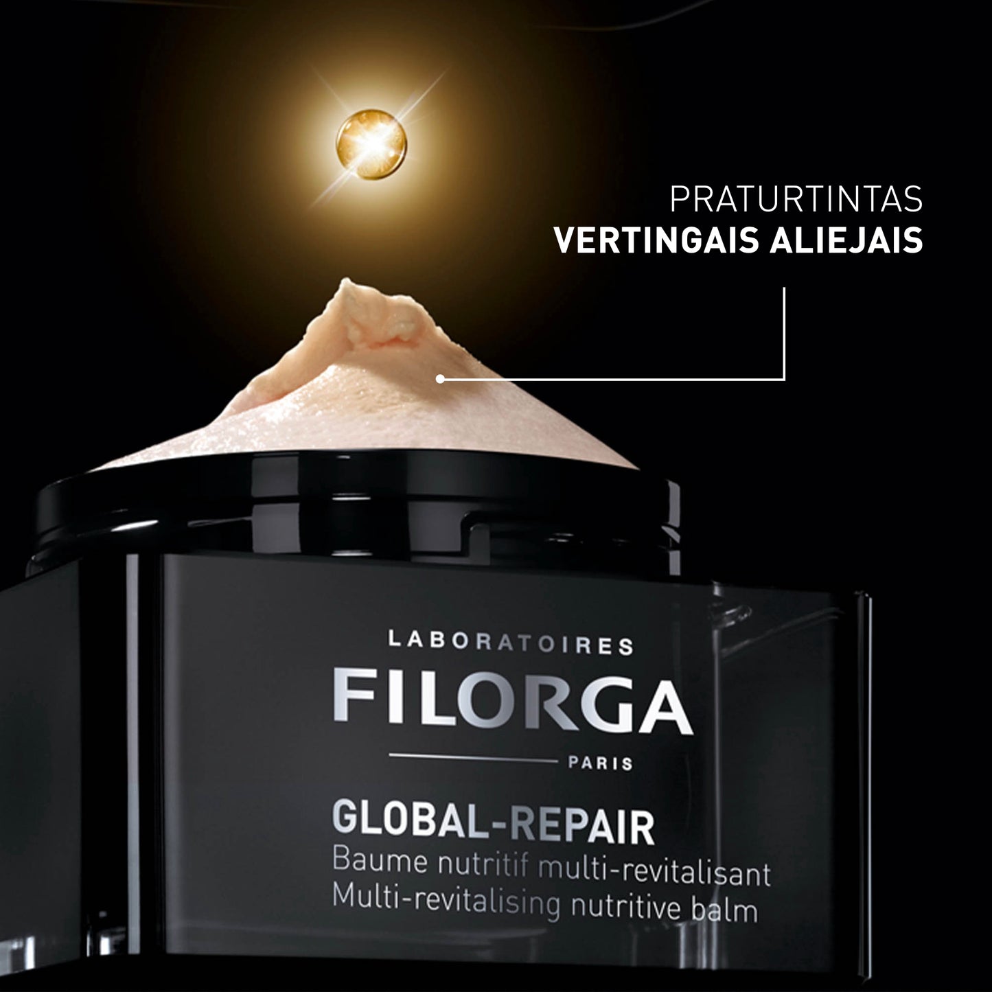 FILORGA veido kremas brandžiai, itin sausai odai su 10 senėjimo požymių GLOBAL-REPAIR BAUME, 50 ml