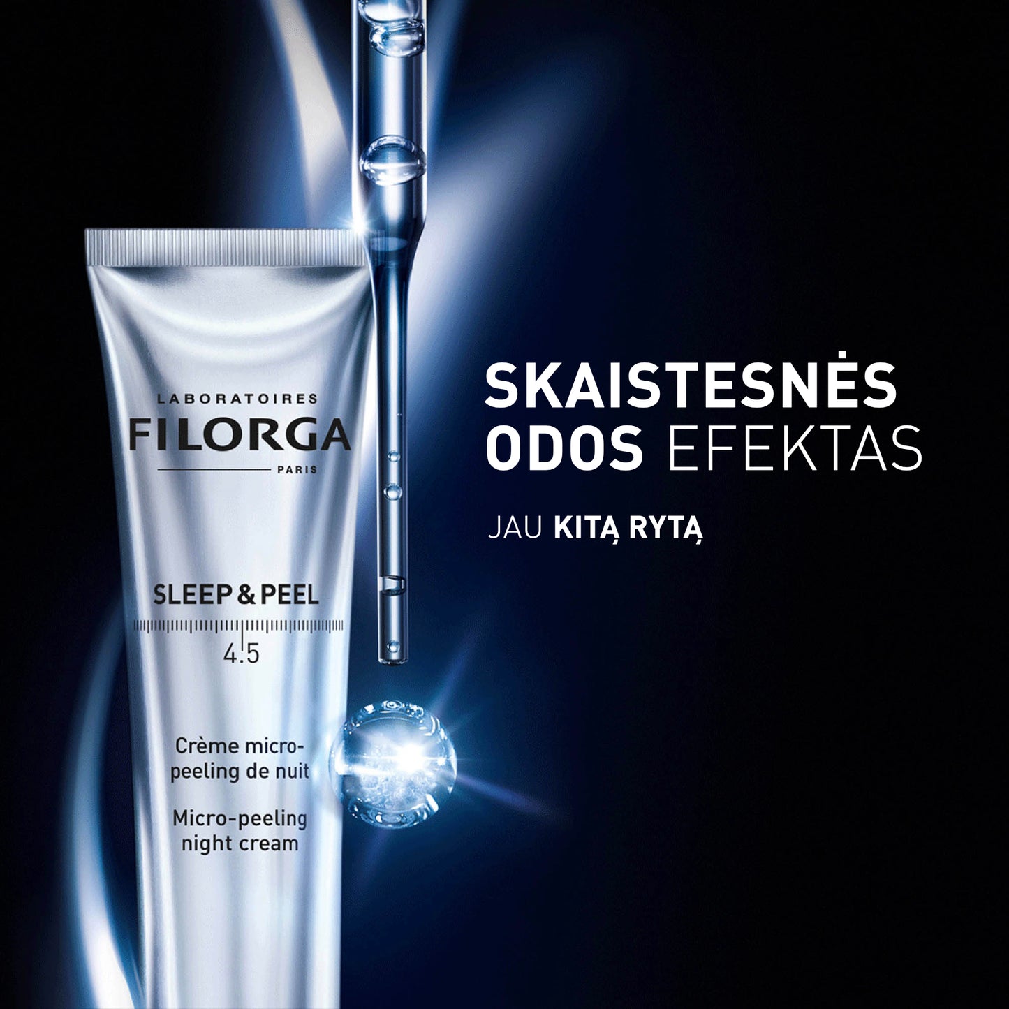 FILORGA naktinis veido kremas su šveičiamuoju poveikiu SLEEP & PEEL, 40 ml