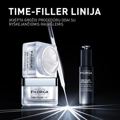 FILORGA veido kremas brandžiai, riebiai-mišriai odai su ryškėjančiomis raukšlėmis TIME-FILLER 5XP GEL-CRÉME, 50 ml