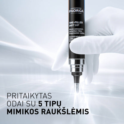 FILORGA veido serumas brandžiai odai su mimikos raukšlėmis TIME-FILLER 5XP SHOT, 15 ml